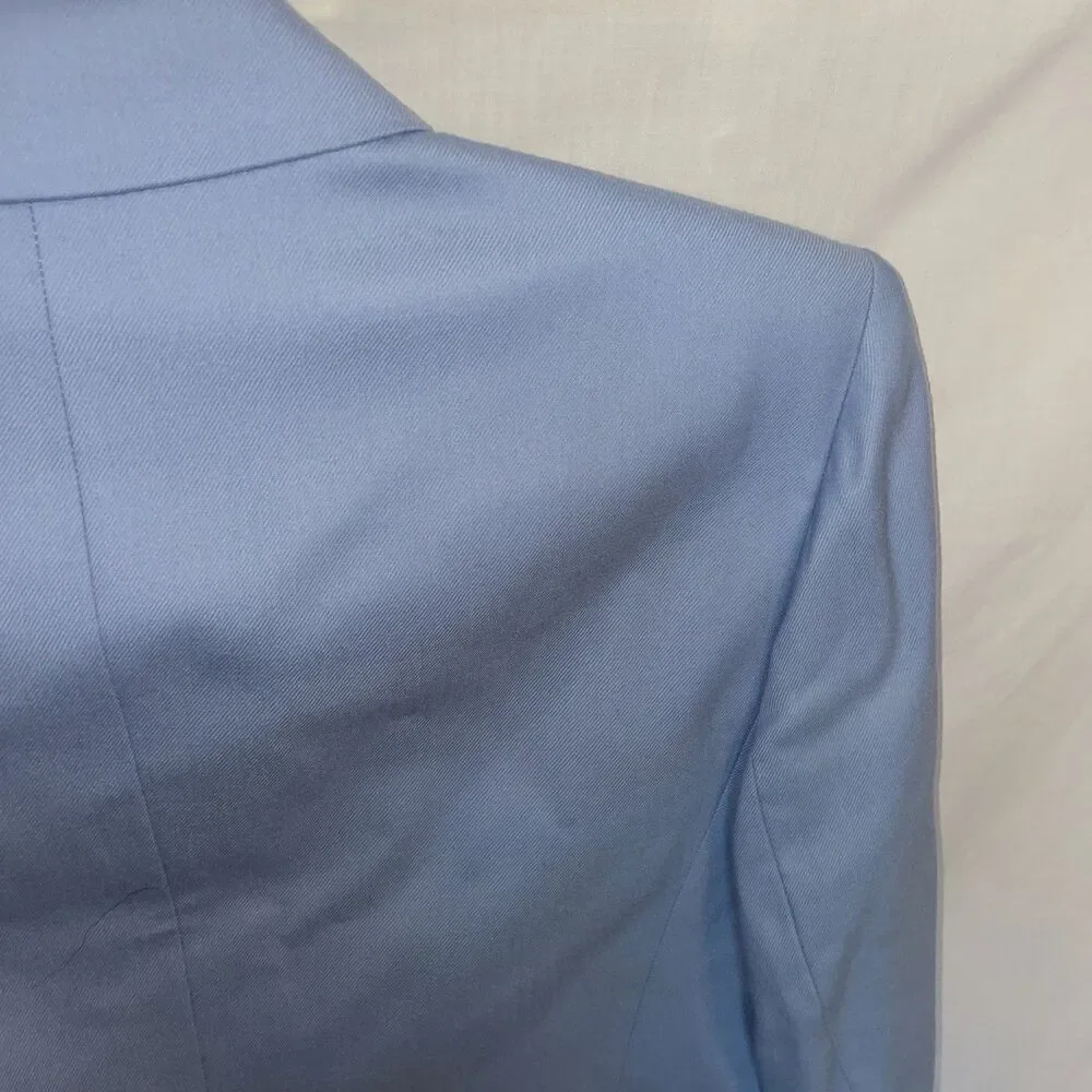 Talbots Women’s Skirt Suit Size 14 Powder Blue Wool Business Formal